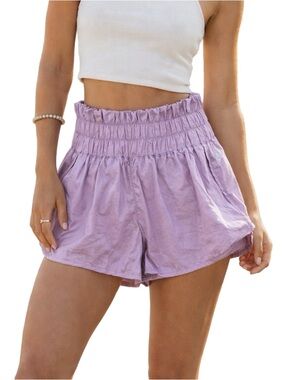 Free People Movement Purple The Way Home Run High Waisted Shorts Medium